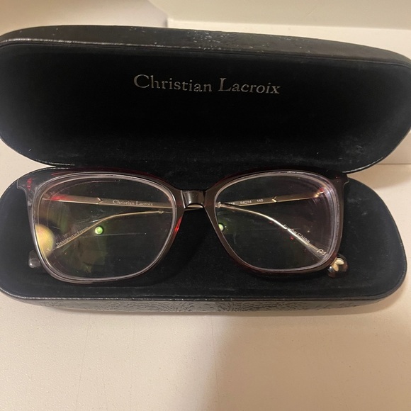 Christian Lacroix prescription glasses can be used for  any lens purple temple - Picture 11 of 15